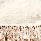 Hand Woven Cream Bed Cover