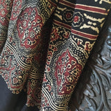 Ajrakh Natural Dyed Hand Block Printed Shawl