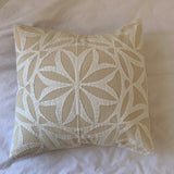 Hand appliquéd cushion cover