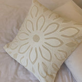 Hand appliquéd cushion cover