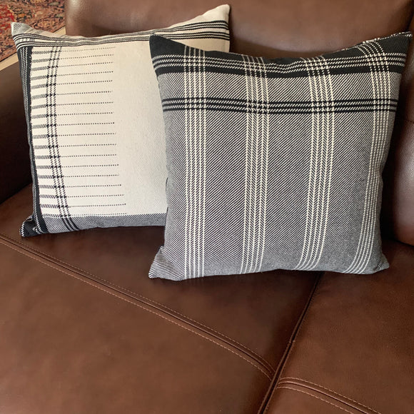 B&W Hand woven cushion set