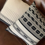 B&W hand woven cushion set