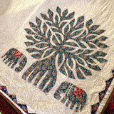 Hand appliqued table cloth