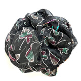 Flowers on Black Shawl