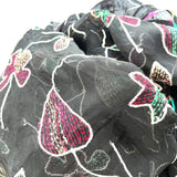 Flowers on Black Shawl